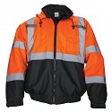 BOMBER JKT HOOD CLS 3 HI VIZ ORANGE-L